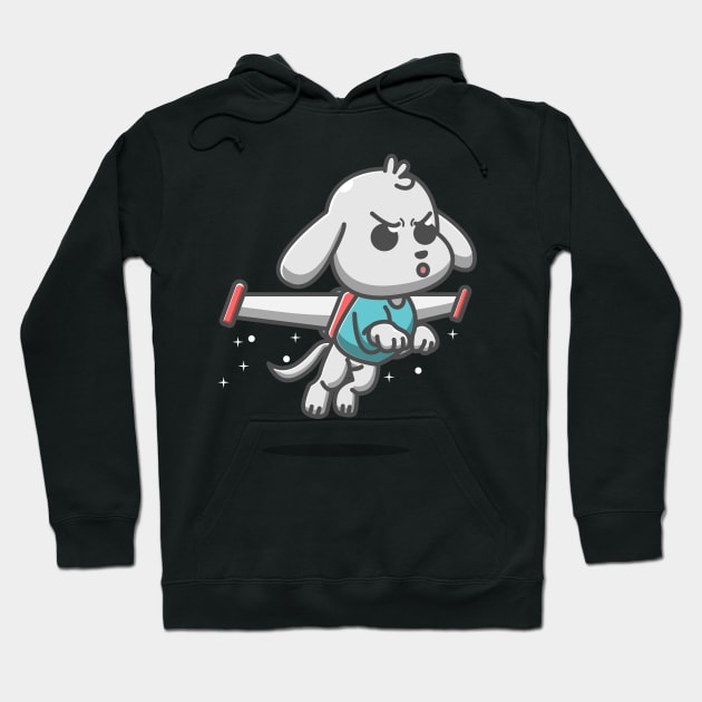 cute dog flying on robot wings Hoodie by fflat hds